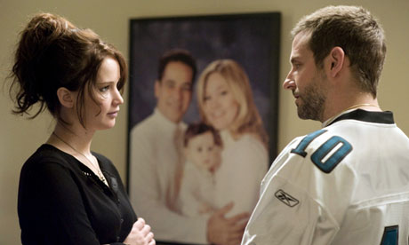 Jennifer Lawrence and Bradley Cooper in David O Russell's Silver Linings Playbook
