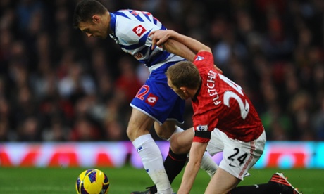 Darren Fletcher tangles with QPR's Jamie Mackie