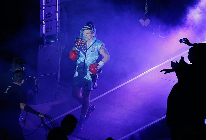 Hatton v Senchenko: Hatton enters the ring ahead of the match