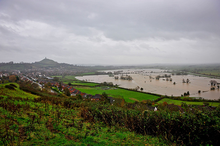 Autumn weather: The flooded Somerset Levels