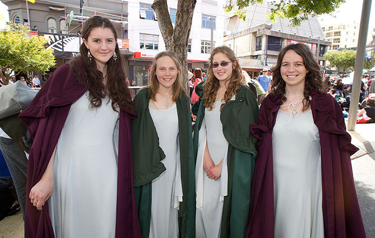 The Hobbit premiere: Hobbit fans stand waiting next to the red carpet
