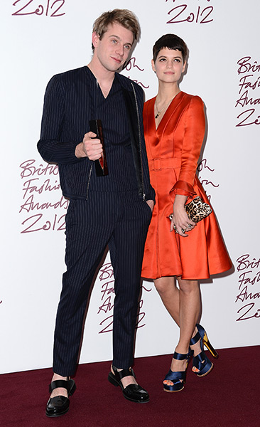 British Fashion awards: Jonathan Anderson and Pixie Geldof