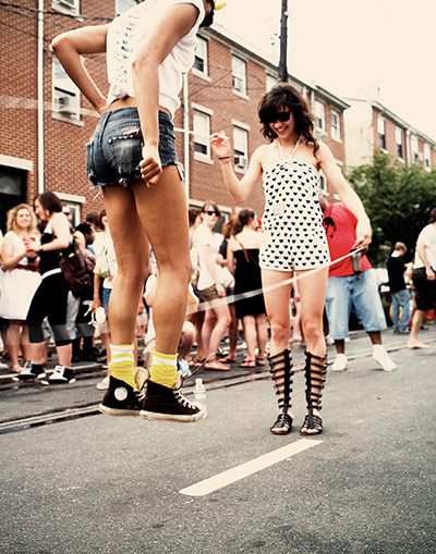 128 Beats Per Minute: Maluca and Amanda Blank double-dutch at the Mad Decent Block Party in 2008