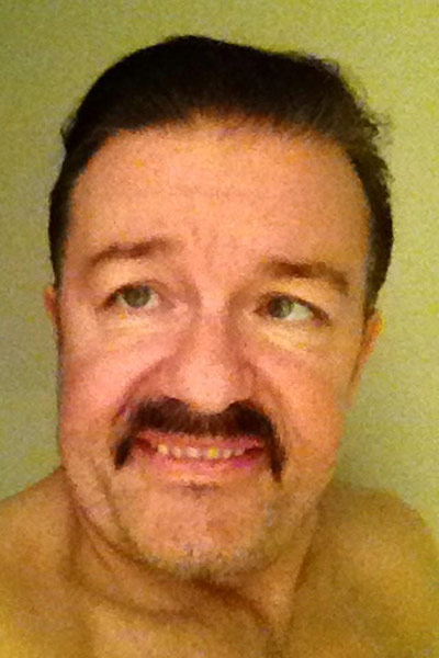 Movember gallery: Ricky Gervais with his movember