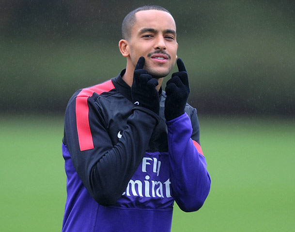 Movember gallery: Theo Walcott with a movember