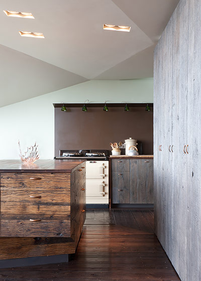 Homes: Fishermans cottage: Kitchen detail of Fisherman's cottage in Firth of Forth