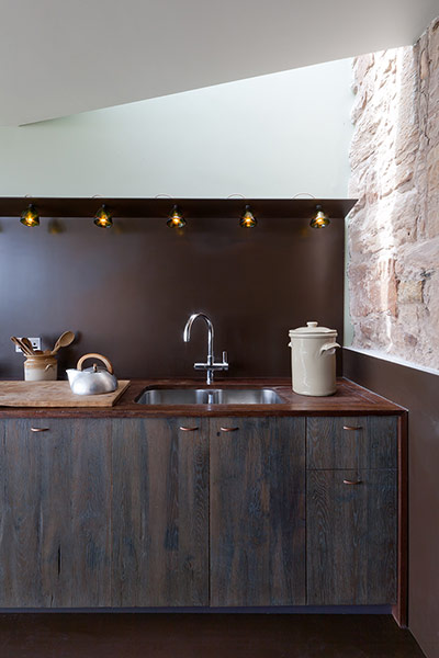 Homes: Fishermans cottage: Kitchen detail in Fisherman's cottage in Firth of Forth