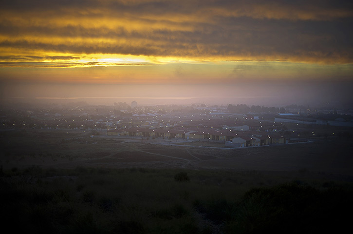 FTA: Jasper Juinen: The sun rises over the town of Villacanas, Spain