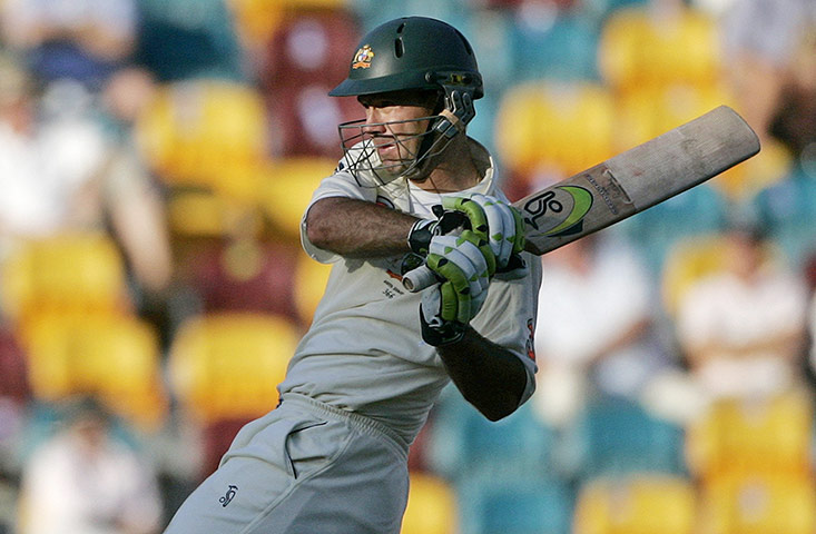 Ponting Career: Australia's Ponting hooks a boundary 
