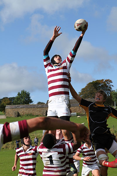 Your Pictures: Lift: My son Joshua, lifted high in a line-out during a recent game of rugby