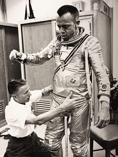 Space: Alan Shepard is prepared for flight