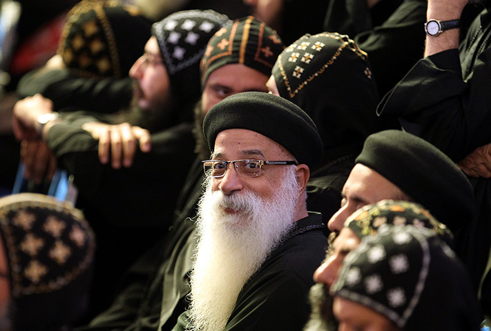 coptic pope elected: Egyptian Coptic priests