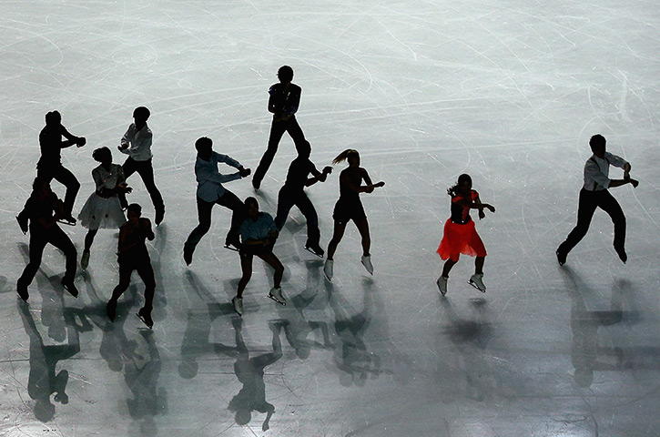 24 hours in pictures: Figure skaters perform the 'Gangnam Style' dance