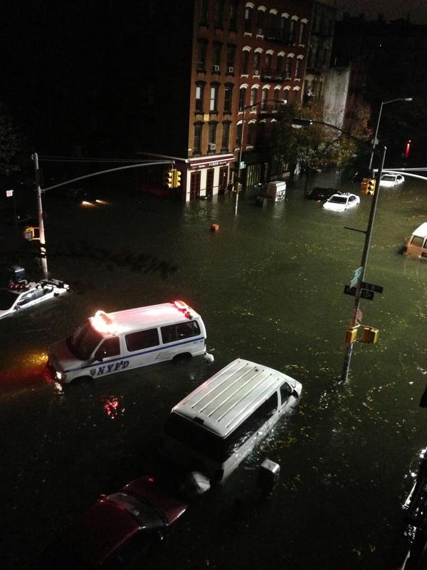 NYPD under water on East 8th St