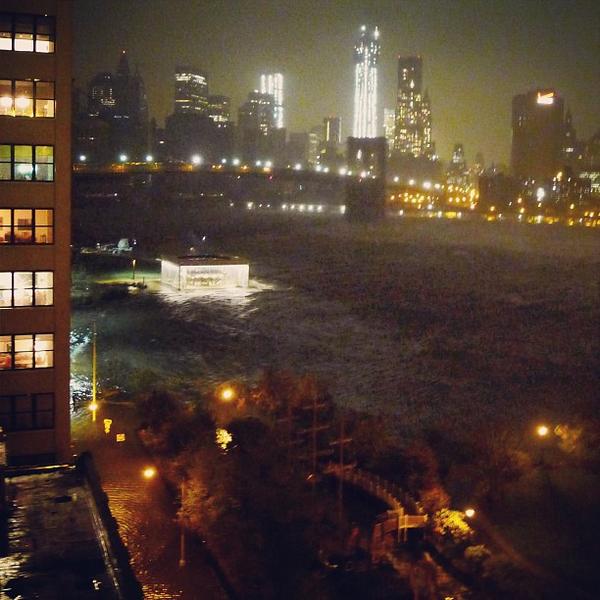 Brooklyn Bridge Park submerged
