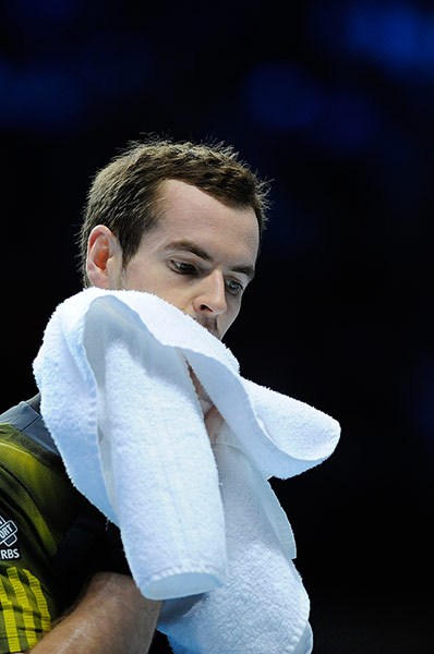 Murray v Berdych: Murray with towel