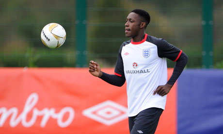Danny Wellbeck training with the England team
