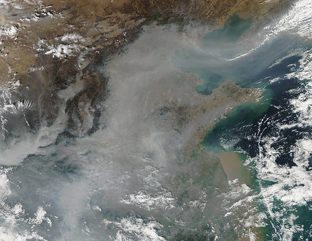 Satellite Eye on Earth: Thick haze hovered over eastern China