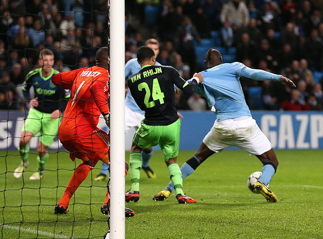 Tuesday CL action: Mario Balotelli fouled