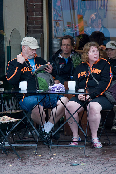 Big Picture: Couples: A couple dressed in matching Holland tracksuit tops