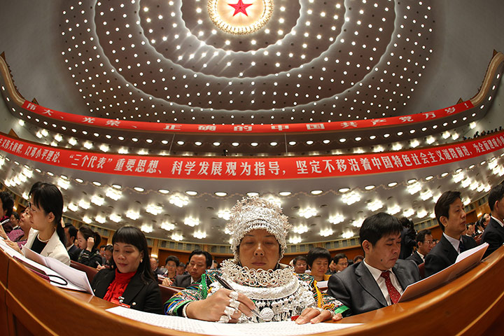 China national congress: Delegates attend the opening ceremony
