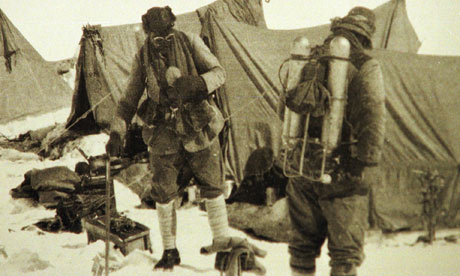 British mountaineers George Mallory and Andrew Irvine
