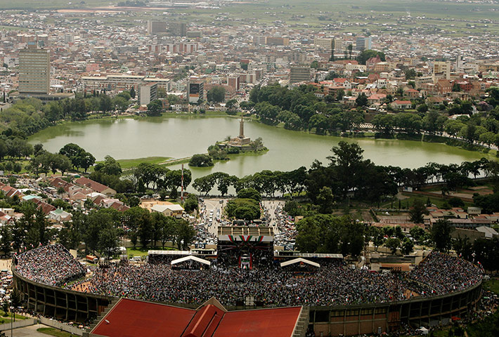 Joy of six stadiums: A general view of the Mahamasina stadium 