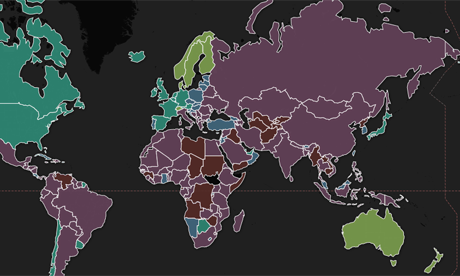 Corruption interactive map of the world