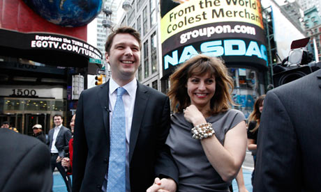 Andrew Mason with his wife Jenny Gillespie