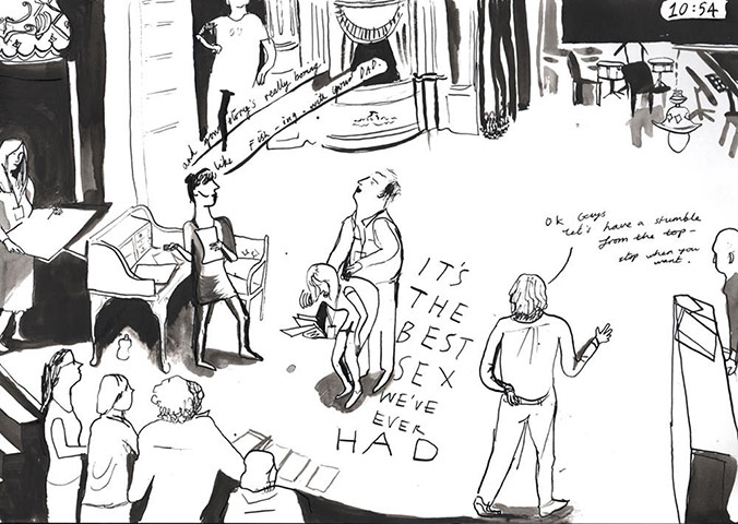 Old Vic 24 Hour Musicals: Illustration by Phoebe Halstead