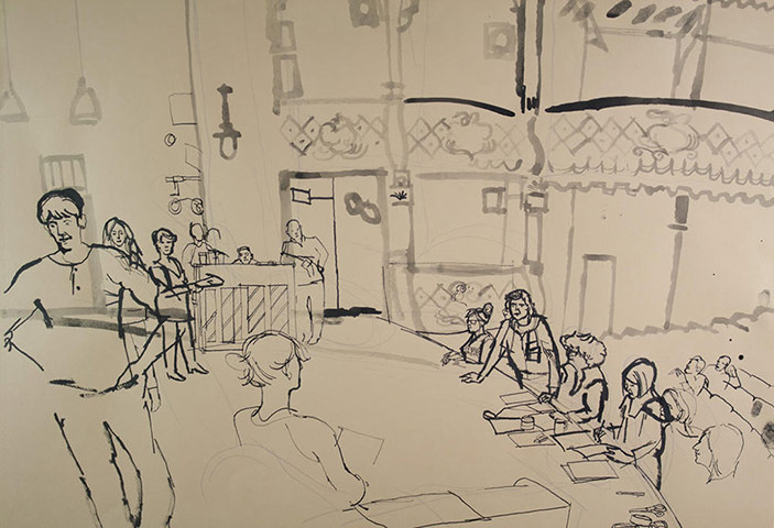 Old Vic 24 Hour Musicals: Illustration by Lucinda Rodgers