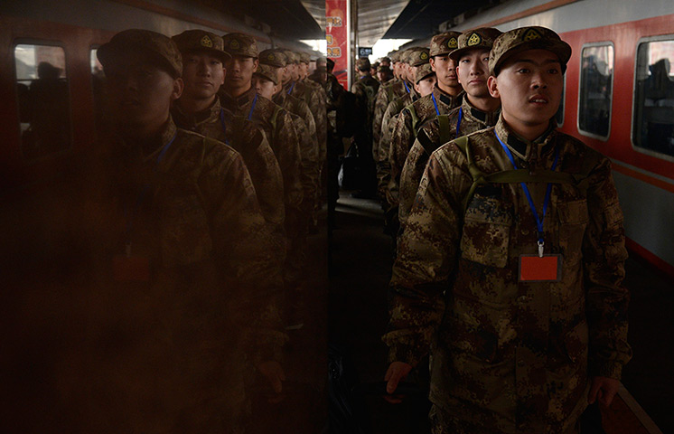24 hours: Taiyuan, China: New recruits for the People's Liberation Army