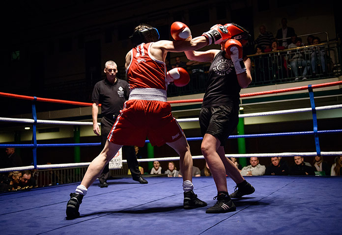 Lucy Fry gallery: Both boxers are getting in good shots in a hectic first round