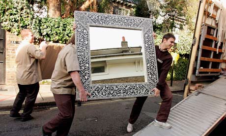 Mirror loaded into removal man