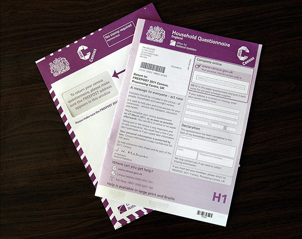 UK census: 2011 Census form