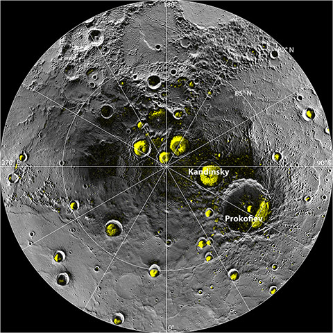 A month in Space: A Mosaic of MESSENGER Images of Mercury's North Polar Region
