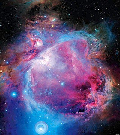A monthe in Space: Orion nebula in the optical by CFHT