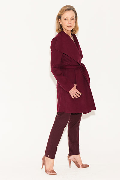 All Ages: Red: Liza wears coat, £180, and trousers, £55, both by Banana Republic