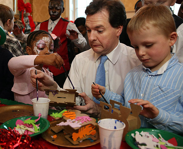 A lighter look: The chancellor's annual Christmas party for charity