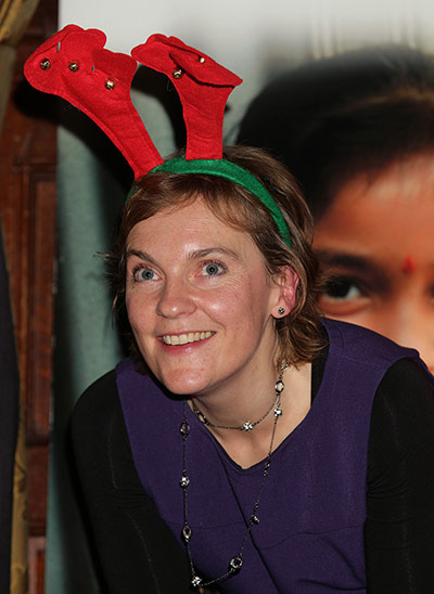 A lighter look: Justine Thornton at the Westminster Kids Club annual Christmas party