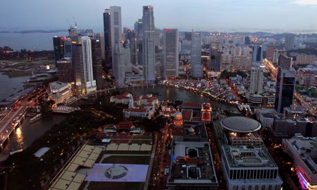 The Singapore sky line 