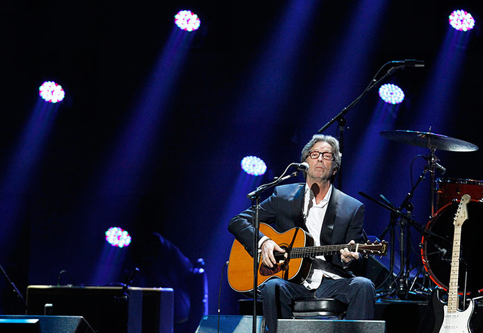 Sandy gig: Eric Clapton played a soulful set