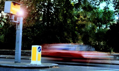 Car Speeding Passed Speed Camera 