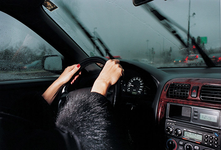 Elinor Carucci's photograph of her mother driving
