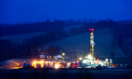 A fracking site in rural Pennsylvania
