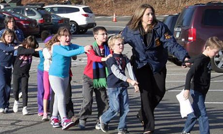 Movie Theaters on Connecticut State Police Lead Children From The Sandy Hook Elementary