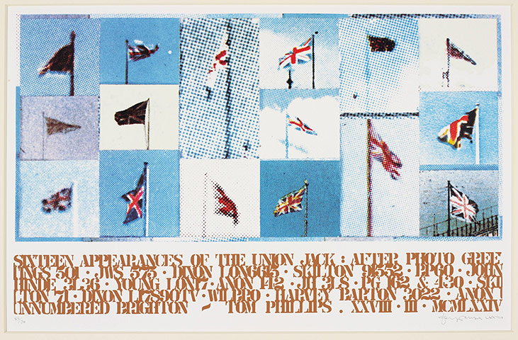 Royal Collection: Tom Phillips 'Sixteen Appearances of the Union Jack', 1974, Silkscreen