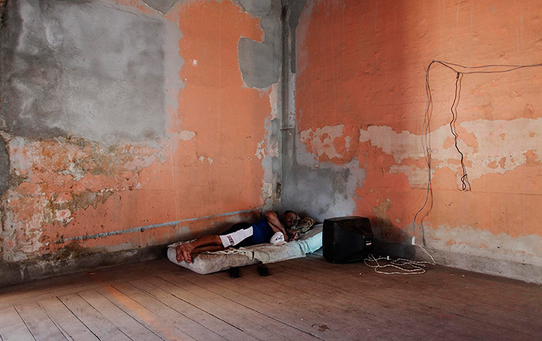 24 hours: A member of Brazil's Movimento dos Sem-Teto, or Homeless Movement