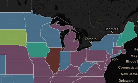 Gun crime map of the US