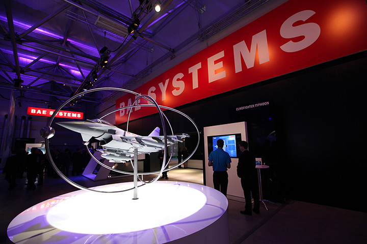 Year in business: A model of a BAE Systems Plc Eurofighter Typhoon fighter jet